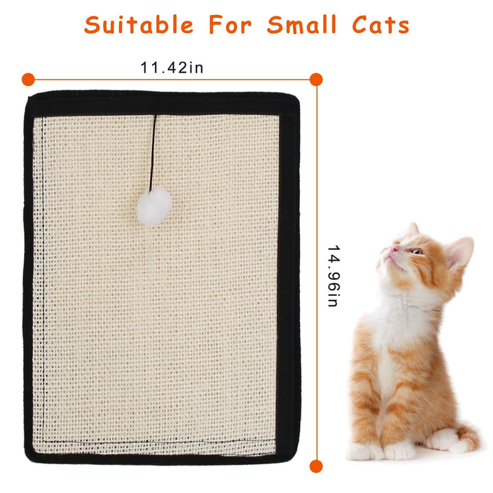 14.96x11.42in Cat Scratching Pad Small Cat Scratcher Natural Sisal Scratching Mat for Cat Image 6