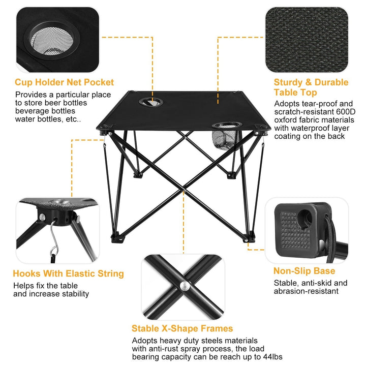 1Pc Foldable Camping Table Portable Picnic Table Lightweight Travel Desk for picnic Image 4