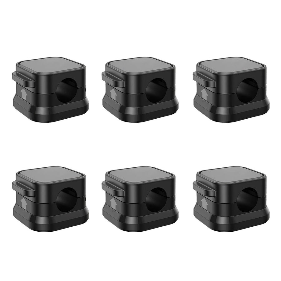 6 Pack Magnetic Cable Clips Magnetic Cord Organizer Adhesive Wire Holder For Home Office Car Desk Nightstand Wall Image 1