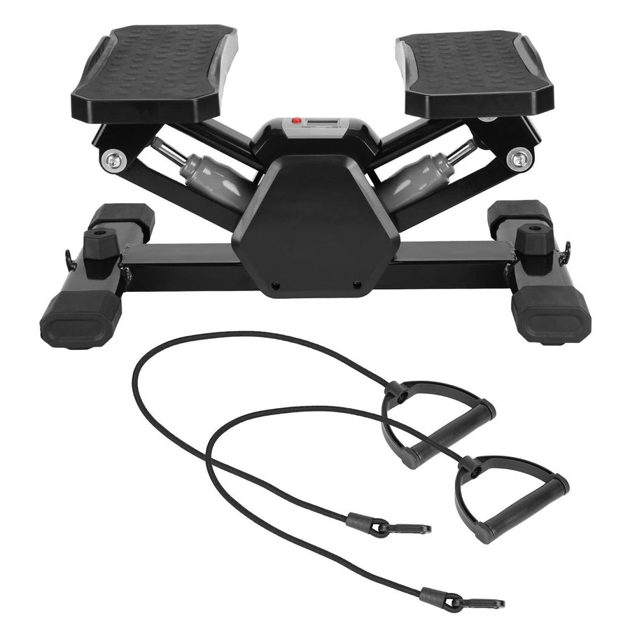 Mini Stepper Stair Stepper With Resistance Bands Quiet Workout Stepper with Digital Timer Max 330.7LBS Load for Home Image 1