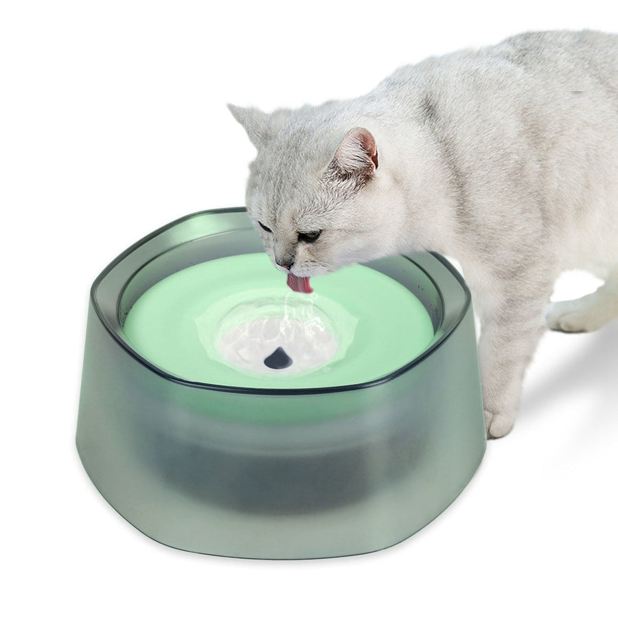 No Spill Dog Cat Water Bowl Spill Proof Slow Water Feeder 47.35oz Pet Water Dispenser Travel Dog Bowl for Dogs Cats Pets Image 1