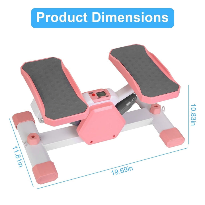 Mini Stepper Stair Stepper With Resistance Bands Quiet Workout Stepper with Digital Timer Max 330.7LBS Load for Home Image 12