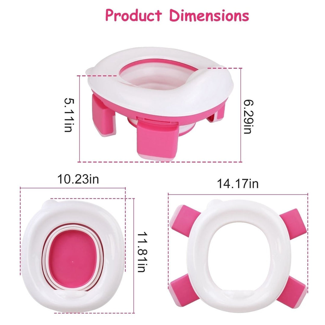 Portable Toddler Potty Toilet Foldable Potty Training Seat Cover with Splash Guard Image 10