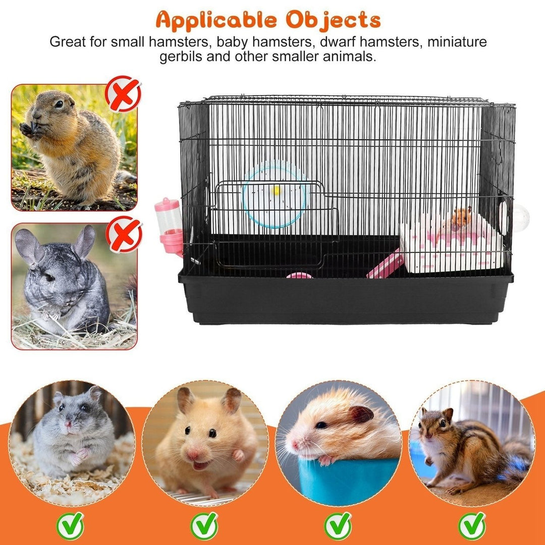 2-Tier Hamster Cage Small Animal Critter House Habitat Cage Hamster Playpen Image 6