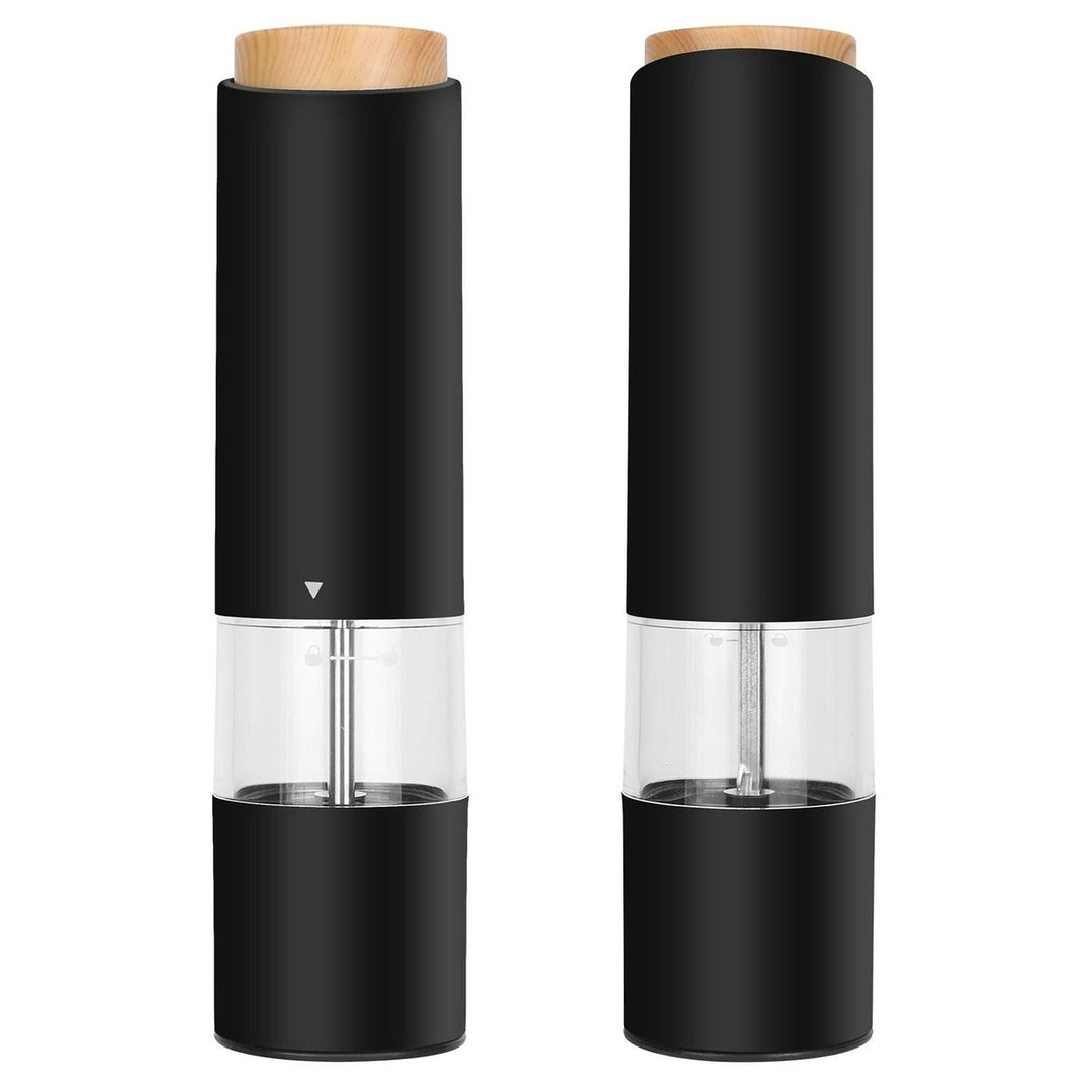 2Pcs Electric Salt and Pepper Grinder Battery Powered Salt Mill Sets With Adjustable Coarseness 1 Hand Easy Operation Image 11