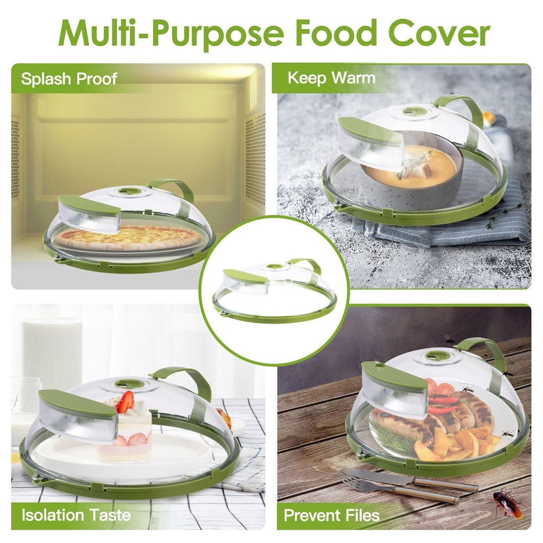 2Pcs Transparent Microwave Covers for Food Splatter Cover Lid Food Splatter Guard Protector Image 4