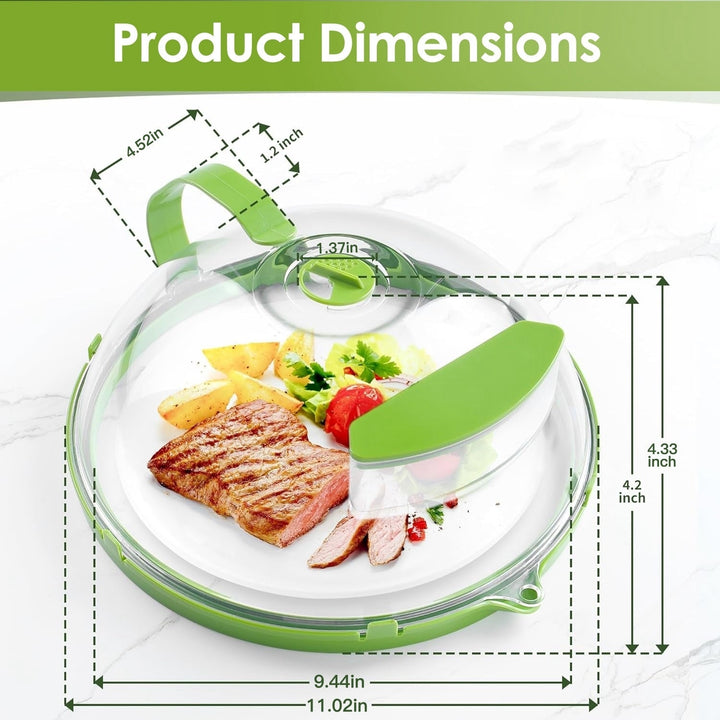 2Pcs Transparent Microwave Covers for Food Splatter Cover Lid Food Splatter Guard Protector Image 6