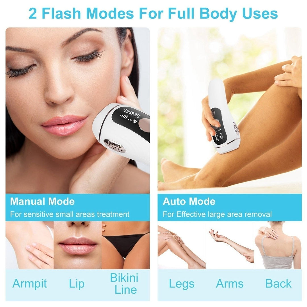 Laser Hair Removal for Woman Man Ice Cooling Permanent IPL Hair Remover with Painless 999999 Flashes Home Use Lasting Image 4