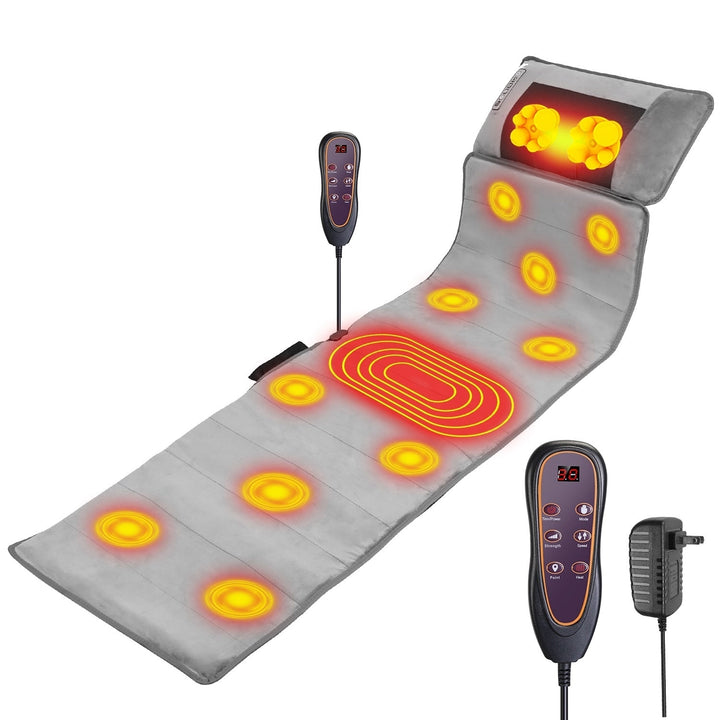 Full Body Electric Massage Mat with Heat Vibration Massage Pad Cushion Image 10