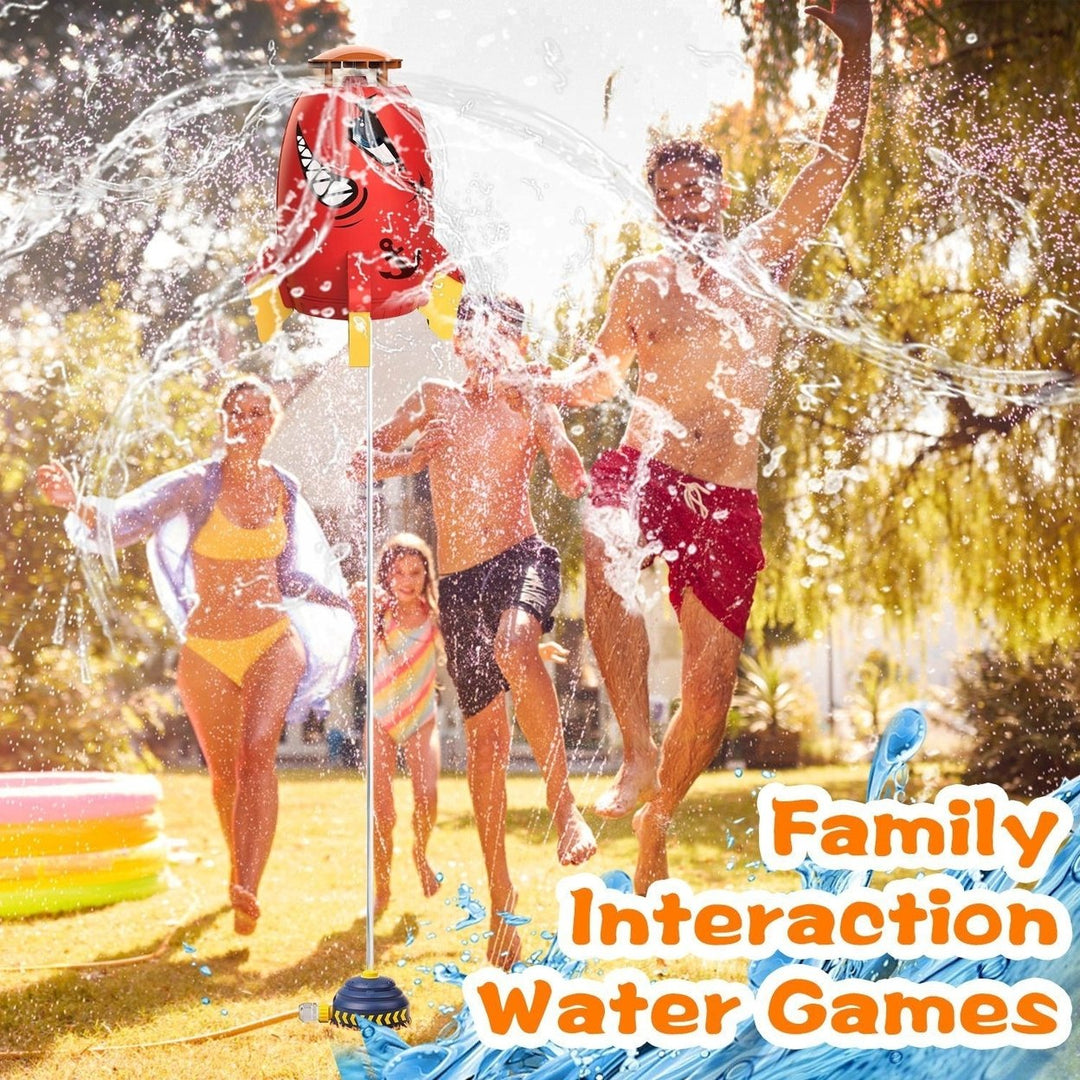 Rocket Sprinkler Launcher Outdoor Water Sprinkler Flying Splashing Fun Toys Summer Water Toy 360 Rotation for 3+ Years Image 4