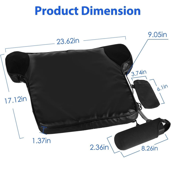 Summer Water Cooling System Seat Cushion With Fans 3 Speeds 26 C/78 F Constant Temperature USB Plug Portable Auto On/Off Image 7