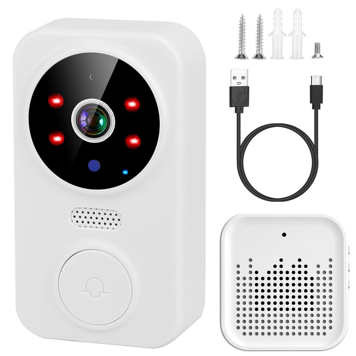 WiFi Security Doorbell Camera with Volume Adjustable Wireless Chime 1080P Camera Night Vision 2-Way Audio Free Cloud Image 6