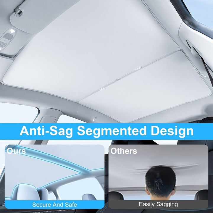 UV Protection Sunshade Roof Fit For Tesla Model Y Sunroof Window Installation Heat Blocking Anti-Sag Sunroof Shade Image 4