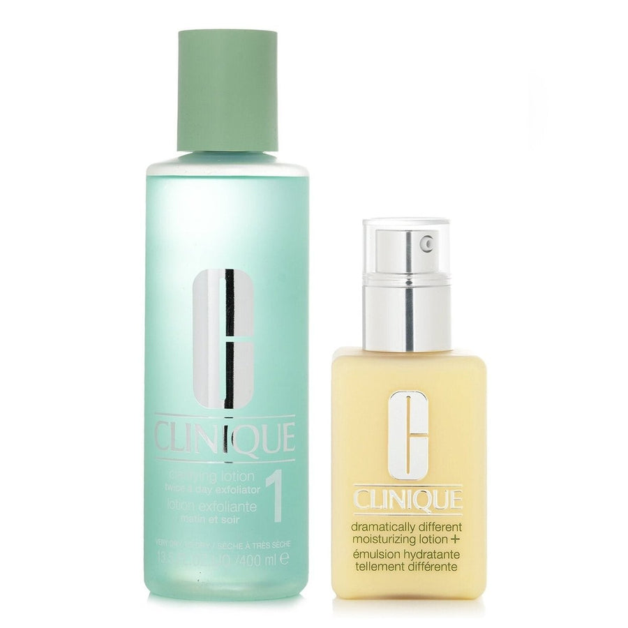 Clinique Dramatically Different Set 1: Moisturizing Lotion+ and Clarifying Lotion 1 - For Very Dry to Dry Combination Image 1