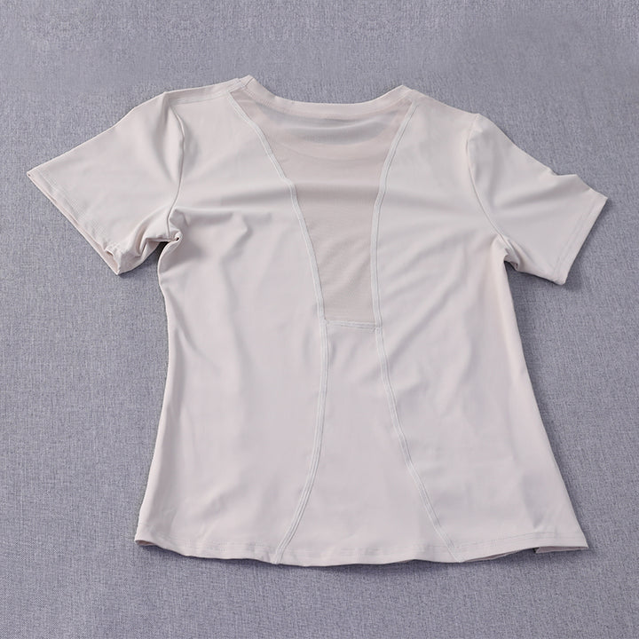 Womens Casual Running T-Shirt Quick Dry Polyester Equestrian Sports Top Summer Image 3