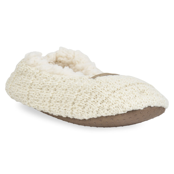 Gaahuu Womens Textured Knit Ballerina Slippers Faux Shearling Size 6-9.5 Image 1