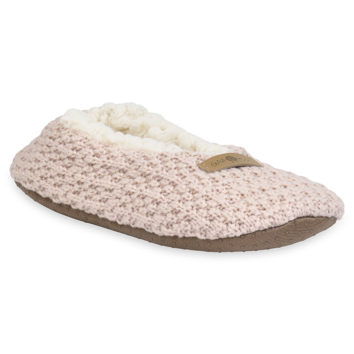 Gaahuu Womens Textured Knit Ballerina Slippers Faux Shearling Size 6-9.5 Image 3