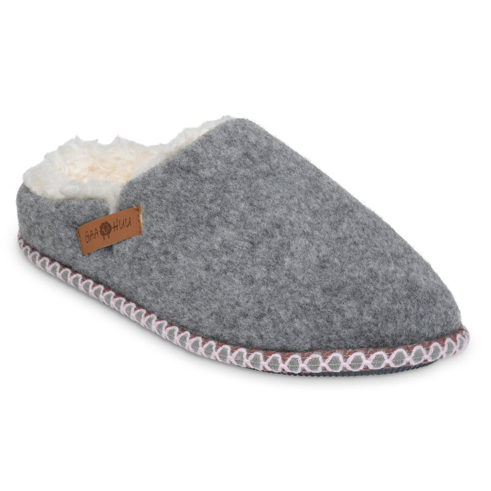 Gaahuu womens faux wool faux shearling lined memory foam clog slipper Image 2