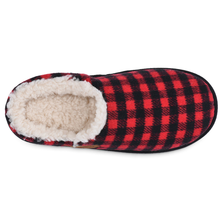 Gaahuu Womens Faux Shearling Lined Memory Foam Clog Slippers Buffalo Check Size 5-10 Image 3