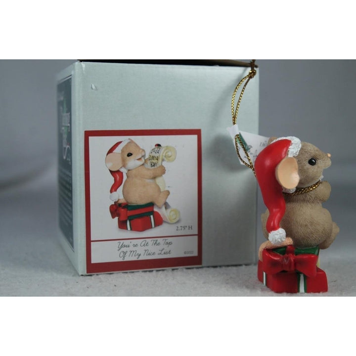 Charming Tails Youre At The Top Of My List 2023 Mouse Figurine 136045 NIB Image 2