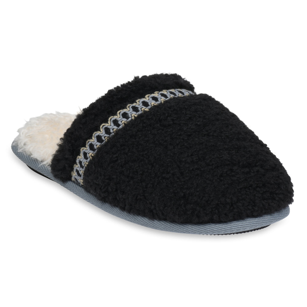 Gaahuu Womens Faux Shearling Lined Memory Foam Scuff Slippers Berber Trim Image 2