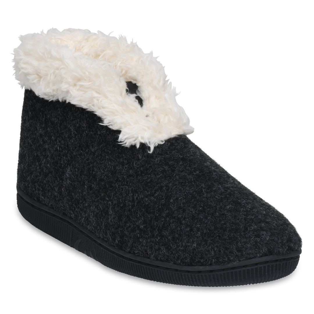 Gaahuu womens faux wool faux shearling memory foam slipper boot Image 2