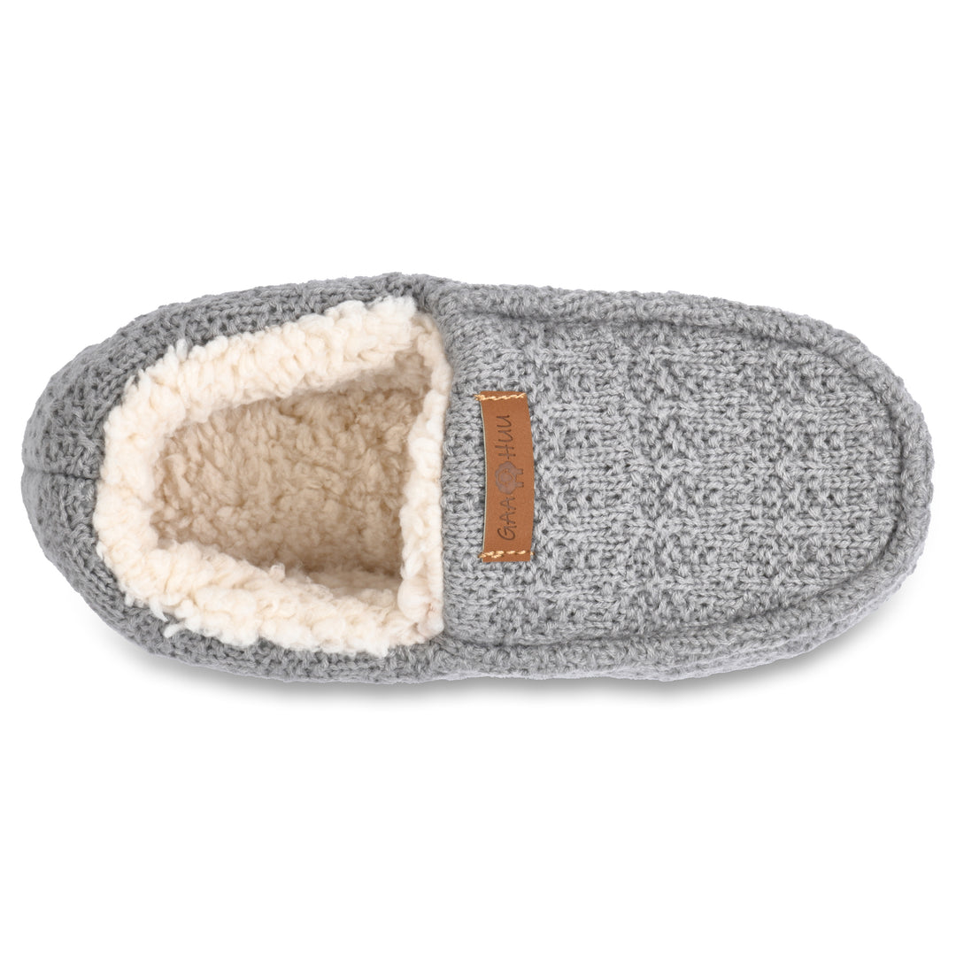 Gaahuu Womens Faux Shearling Lined Memory Foam Slipper Knit Size 5-10 Image 4