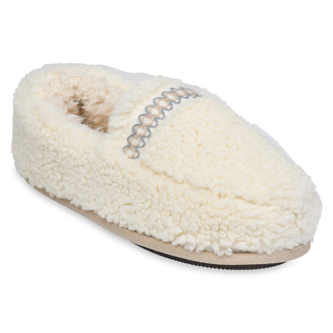 Gaahuu Womens Faux Shearling Moccasin Slipper Memory Foam TPR Outdoor 5-10 Image 1