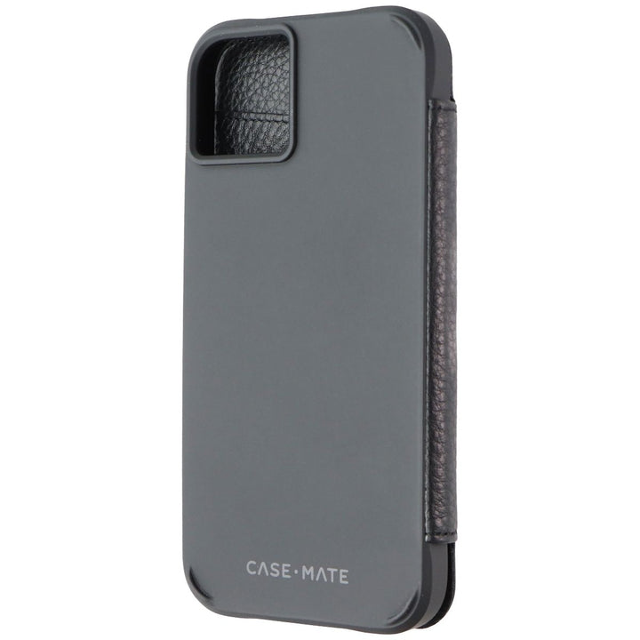 Case-Mate Wallet Folio Leather Case for MagSafe for iPhone 14 Plus - Black Image 1