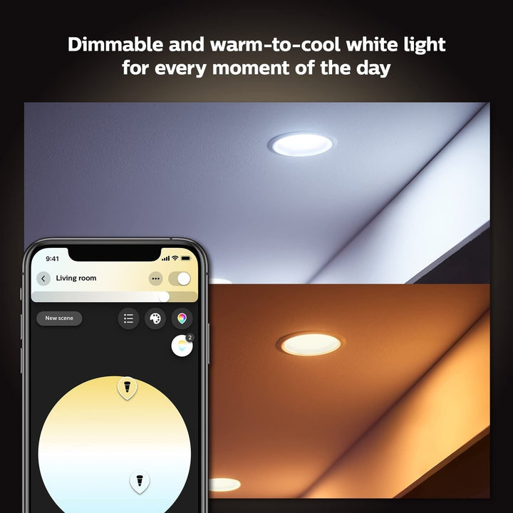 Philips Hue Downlight 4 Pack: Smart Lighting for Ambient Home Atmosphere Control and Efficiency- Image 4