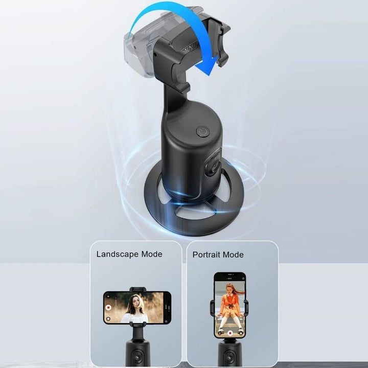 Auto Face Tracking Tripod 360 Rotation Auto Tracking Phone Holder No App Phone Camera Mount with Remote and Gesture Image 3