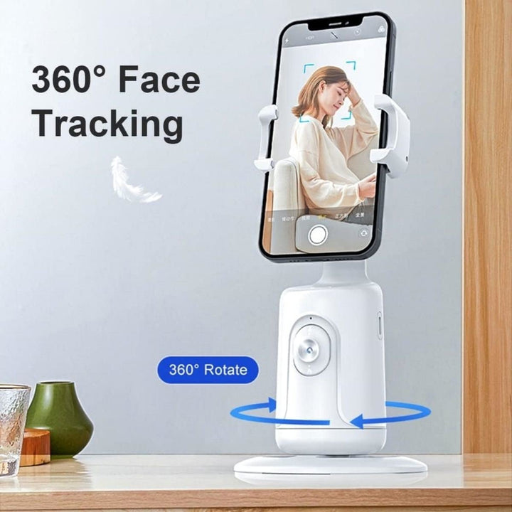 Auto Face Tracking Tripod 360 Rotation Auto Tracking Phone Holder No App Phone Camera Mount with Remote and Gesture Image 6