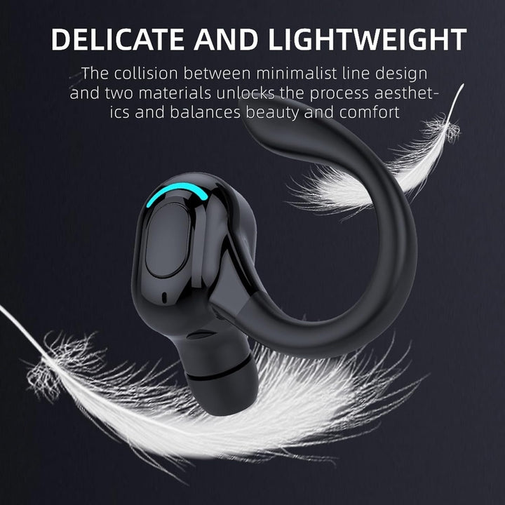 Bluetooth Earpiece HiFi Stereo Sound Wireless Handsfree Headset with Charging Cable Noise Reduction IPX4 Waterproof Image 6