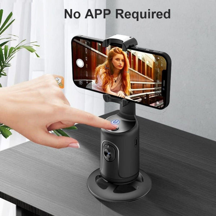 Auto Face Tracking Tripod 360 Rotation Auto Tracking Phone Holder No App Phone Camera Mount with Remote and Gesture Image 8