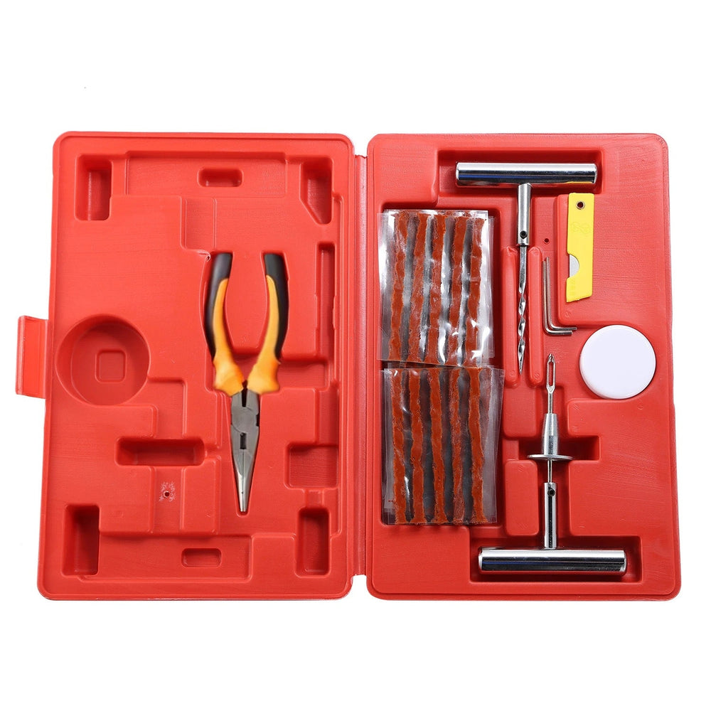 58 Pcs Universal Tire Repair Tools Kit Flat Tire Puncture Repair Tools for Cars Trucks Image 2