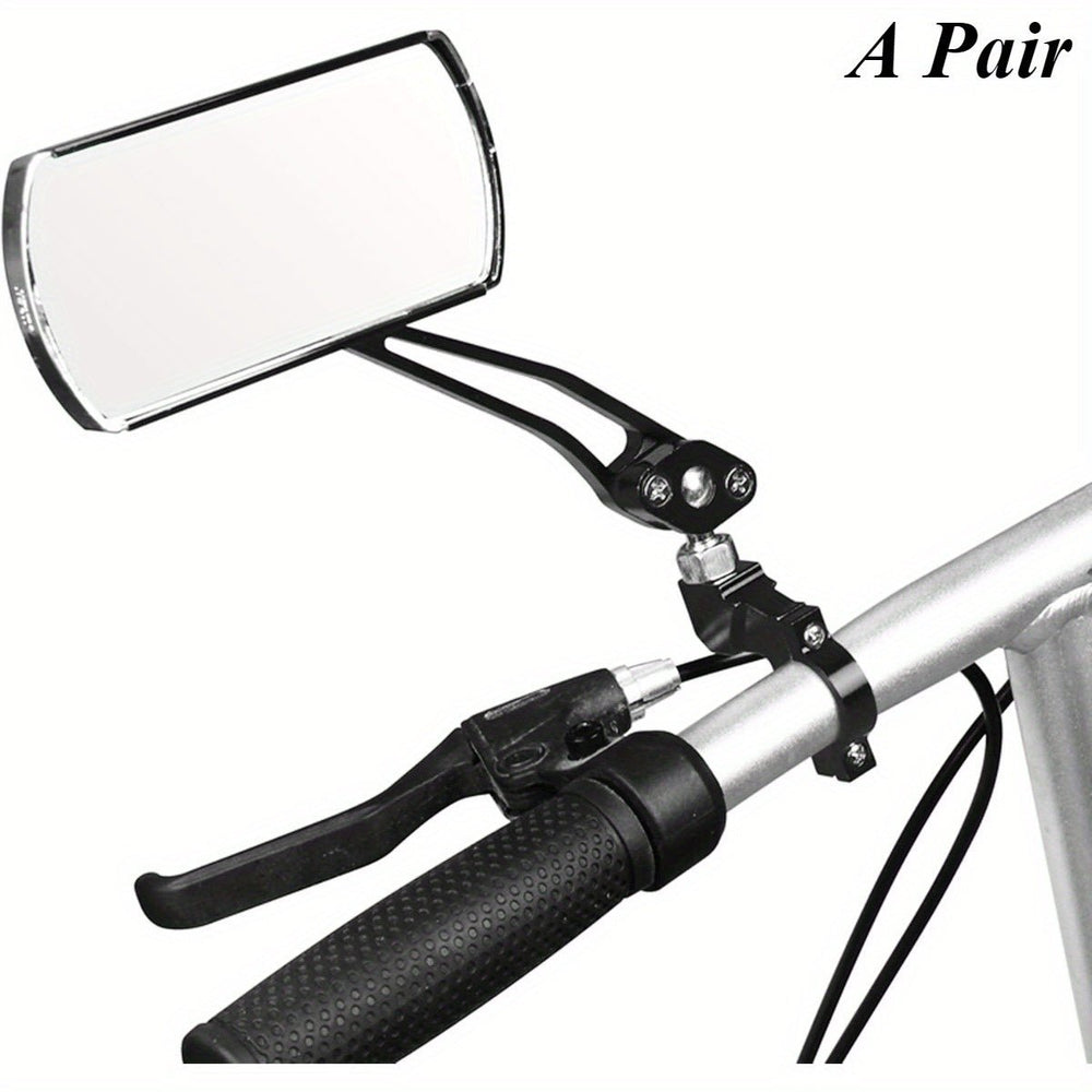 A Pair Bicycle Mirror 360 Rotation Back Rearview Mirror Handlebar Wide Angle Bike Mirror-Black Image 2