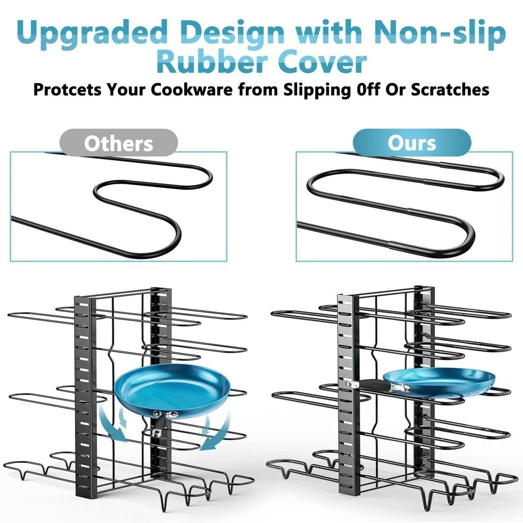 8-layer Pot Holder Lid Holder and Pot Holder Multiple DIY Methods 8-layer Pot Holder Adjustable Kitchen Organization and Image 6