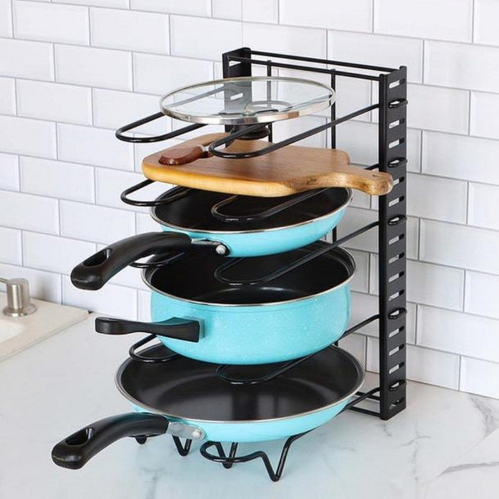 8-layer Pot Holder Lid Holder and Pot Holder Multiple DIY Methods 8-layer Pot Holder Adjustable Kitchen Organization and Image 9