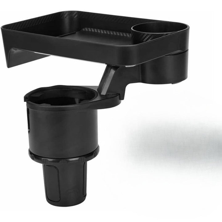 Car Cup Holder Tray Multifunctional Car Cup Holder Expander Tray Adjustable Base Cup Holder with Rotable Food Tray for Image 1