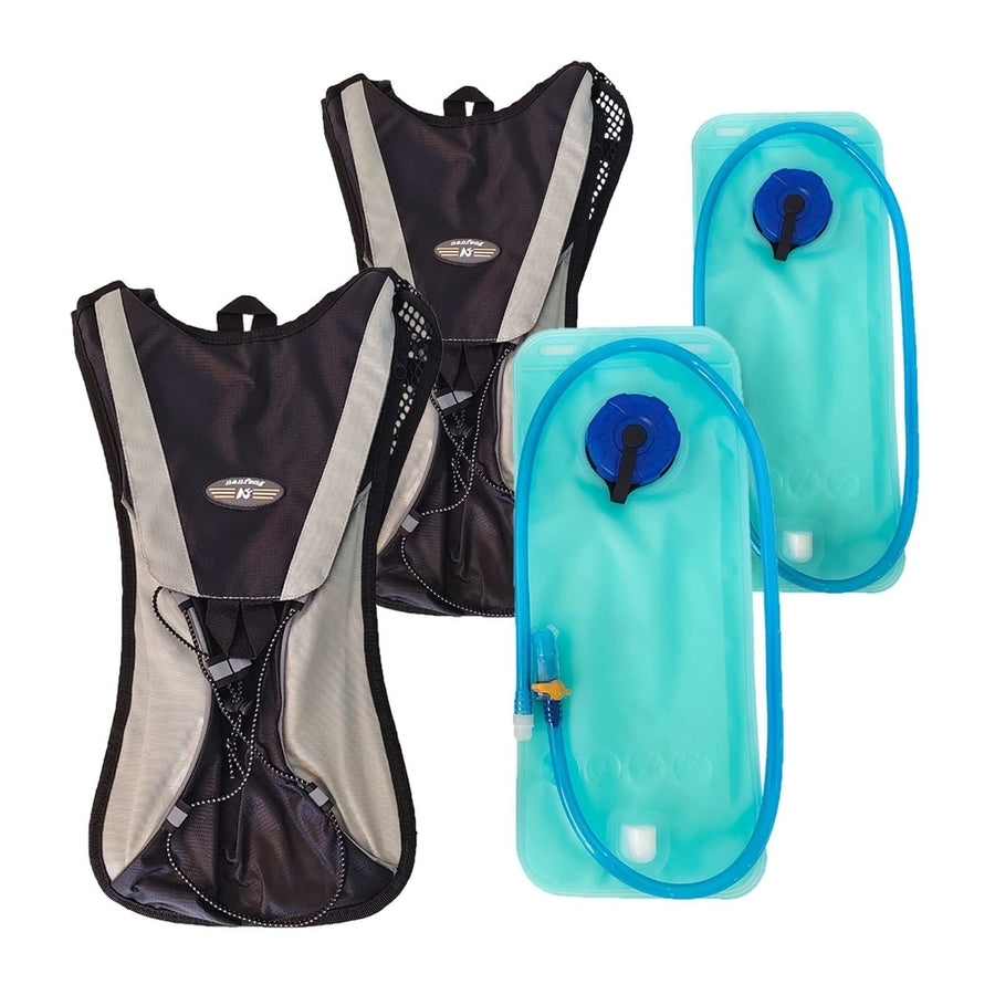 2 Pack Hydration Backpack with 2L Water Hydration Bladder Hydration Water Backpack with Hydration Bladder Running Hiking Image 1