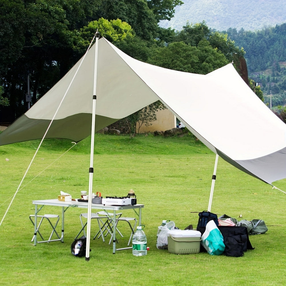 2Pcs Telescoping Tarp Poles Portable Aluminum Awning Poles 3ft to 7.5ft Adjustable Telescopic Tarp Tent Rods Image 2