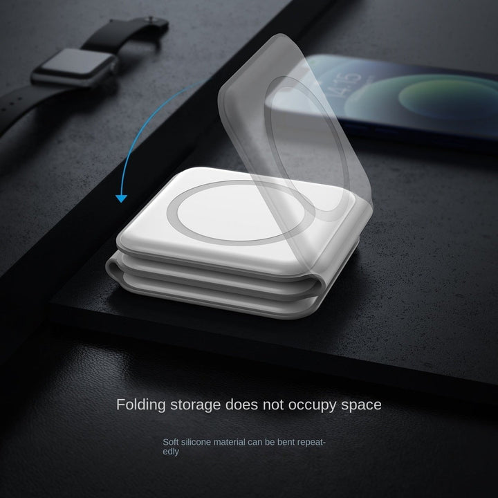 3 in-1 Wireless Charging Pad Magnetic Foldable Charger Station Fast Travel Charger for Multiple Devices Adapt with Phone Image 2