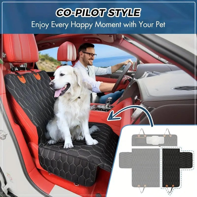 Dog Rear Seat Cover Waterproof Car Seat Protector with Side Wings Scratch Resistant Dog Rear Seat Cover Durable Anti Image 4