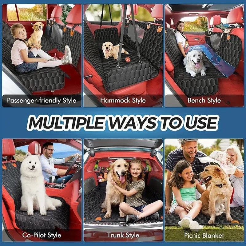 Dog Rear Seat Cover Waterproof Car Seat Protector with Side Wings Scratch Resistant Dog Rear Seat Cover Durable Anti Image 6