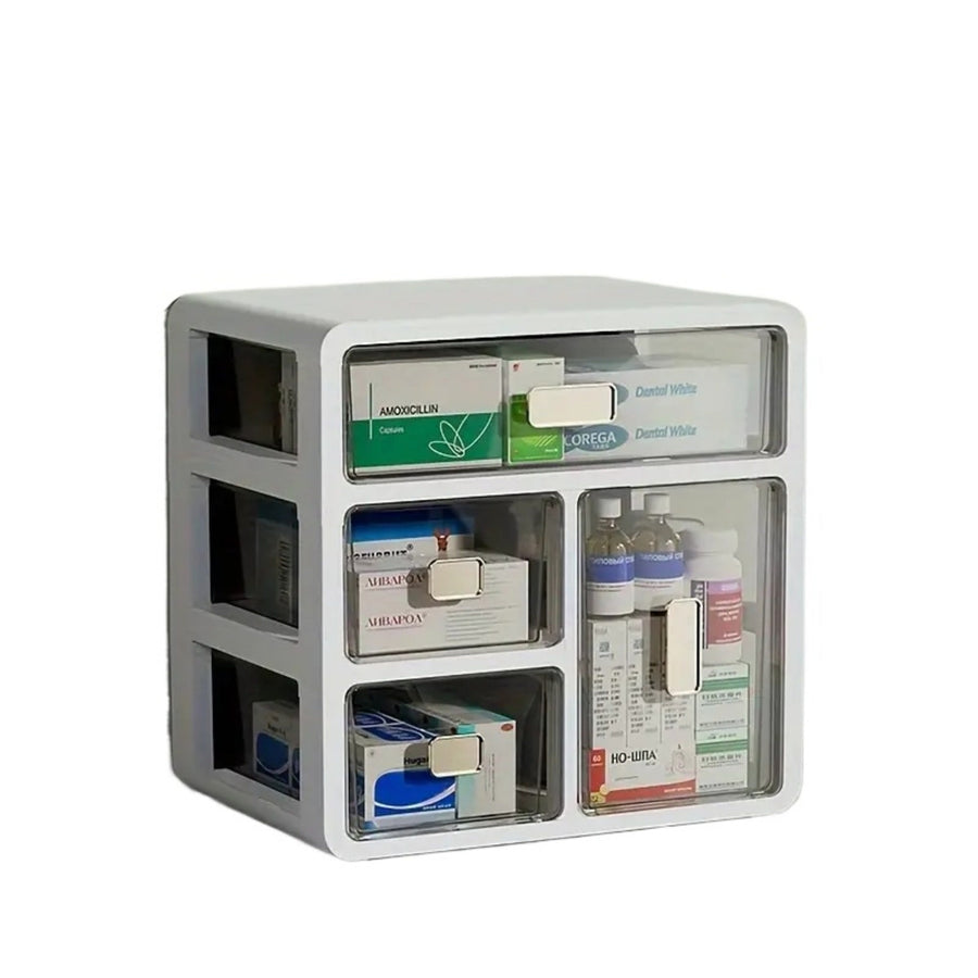 Drawer-Type Plastic Storage Box Organizer Medicine Box-Multifunctional Storage Container Family Medicine Box Organizer Image 1