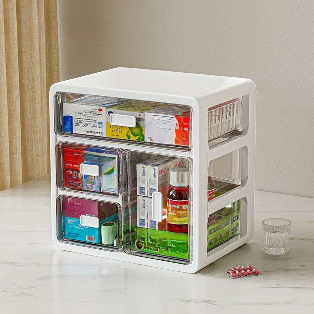 Drawer-Type Plastic Storage Box Organizer Medicine Box-Multifunctional Storage Container Family Medicine Box Organizer Image 2