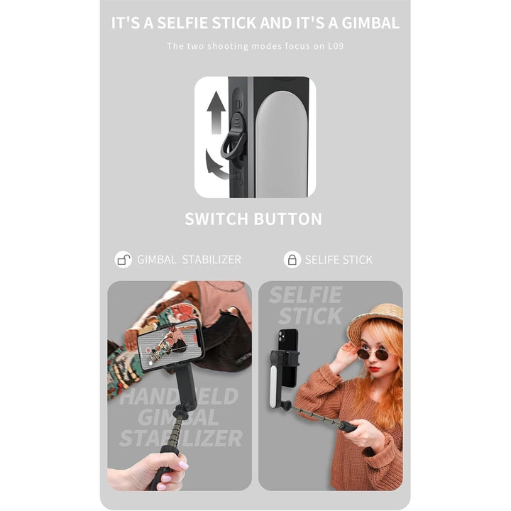 Handheld Stabilizer Bluetooth Selfie Stick Beauty Fill-in Light Anti-Shake VLOG Single-Axis Mini Stabilizer Image 10