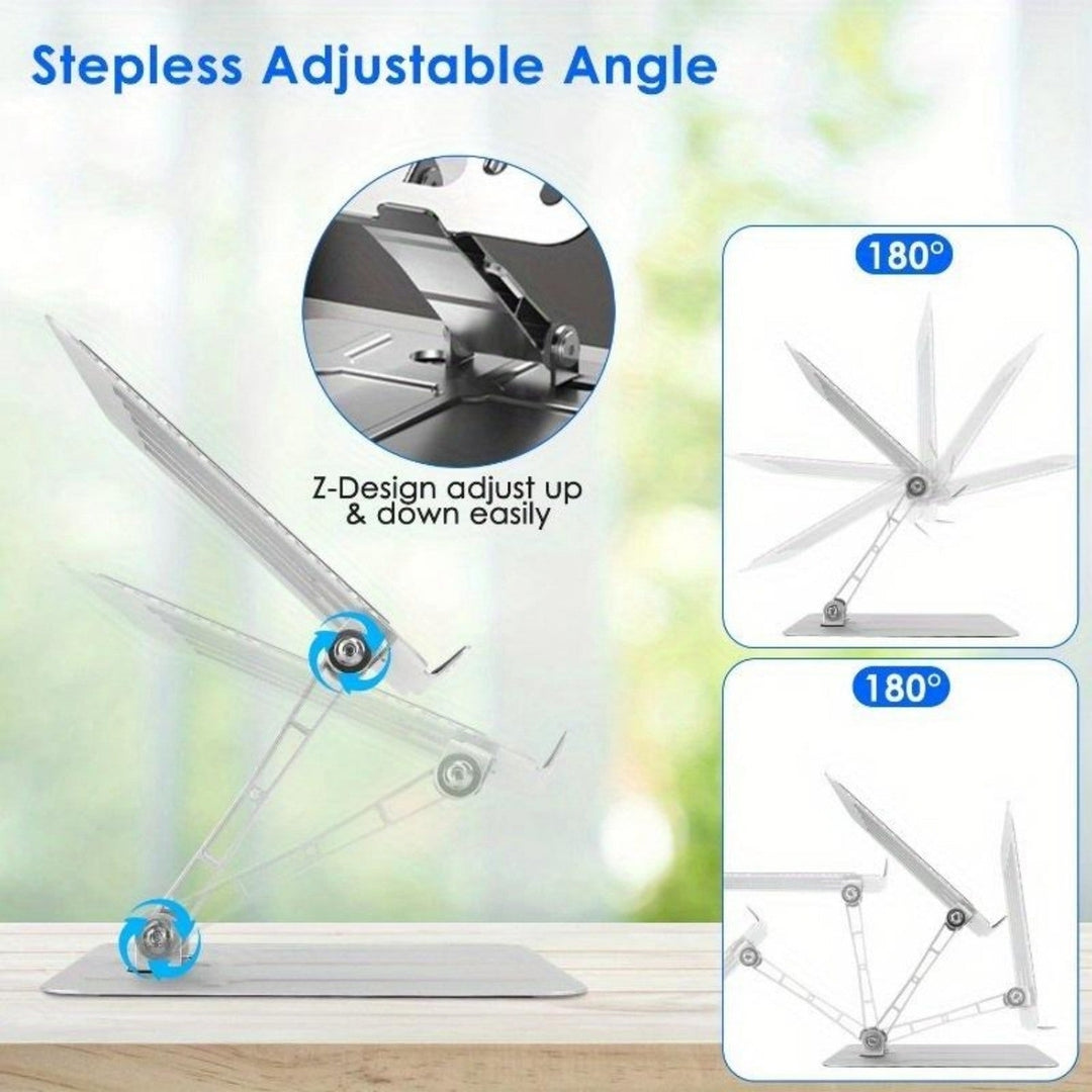 Laptop Stand Riser Stepless Angle Adjustable Ergonomic Notebook Holder Heat Dissipation Notebook Elevator for Laptop Image 9