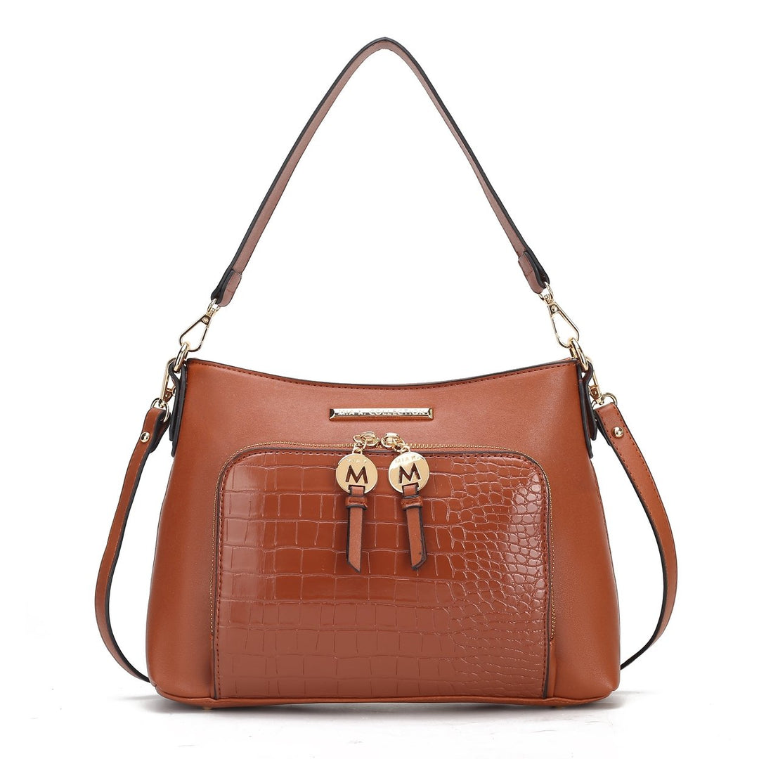 MKFCollection Anayra Shoulder Bag - Vegan Leather Designer Handbag Image 3