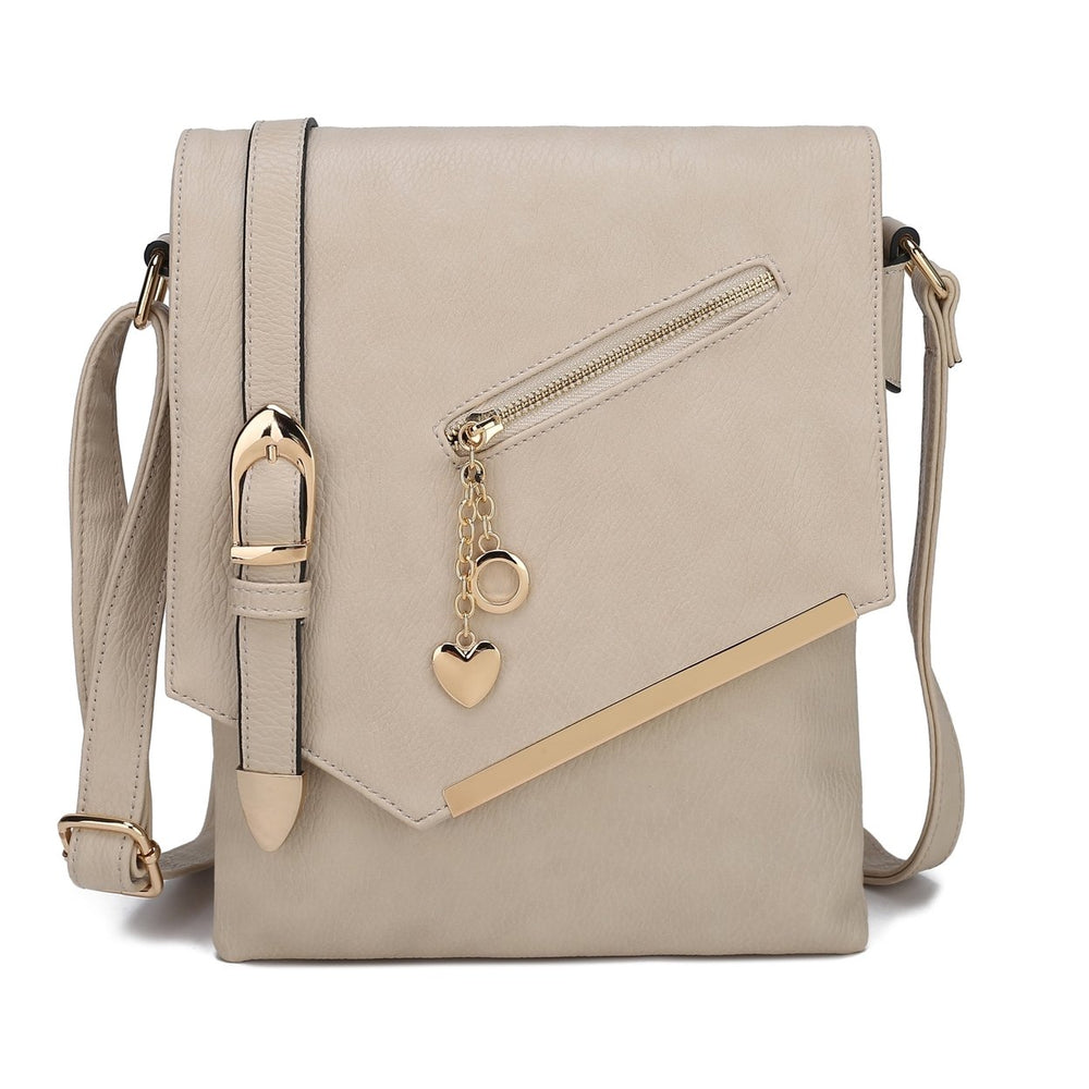 MKFCollection Jasmine Crossbody Bag - Vegan Leather Designer Handbag Image 2